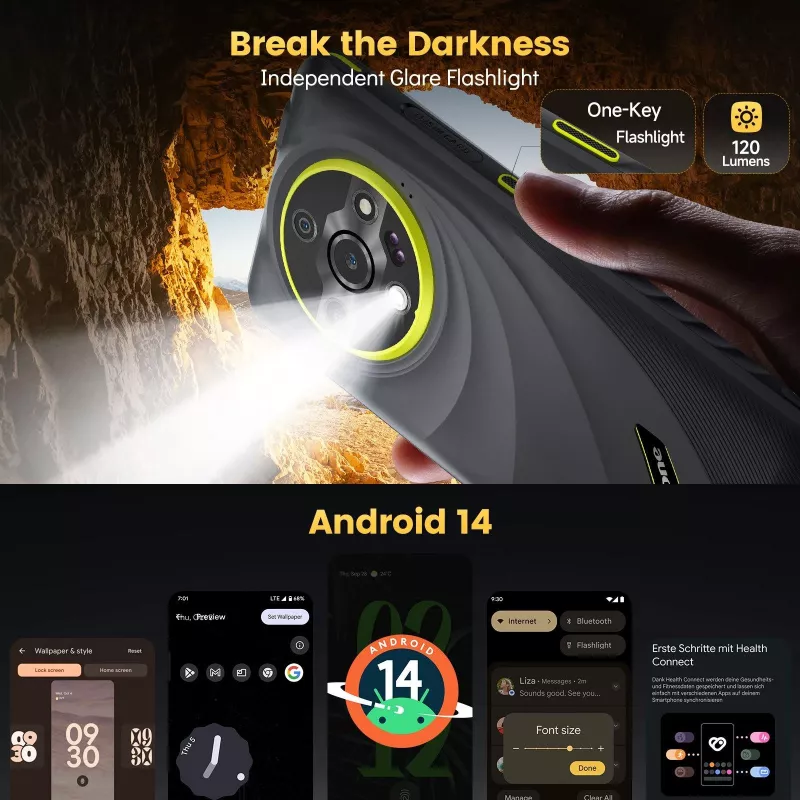 ULEFONE Armor X31 Pro 4G Rugged Smartphone, 5.45 inch HD+, 8GB RAM, 256GB Storage, 5200mAh, IP68/IP69K, Orange