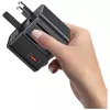 USAMS Travel Adapter 25W 4in1 US/AU/EU/UK Black CC309