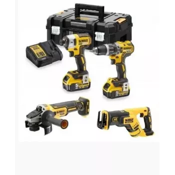 DEWALT DCK440P2T-QW 18V 4-Piece Cordless Combo Kit (2x5.0Ah, XR Li-Ion, Brushless)