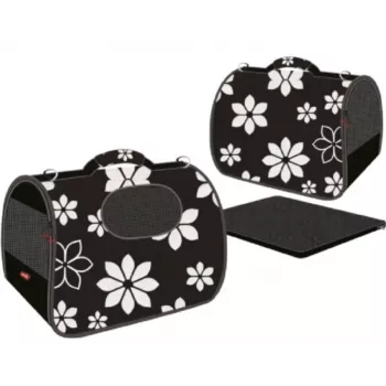 ZOLUX NOMAD FLOWER M Soft-Sided Pet Carrier for Dogs and Cats, 43.5x25x28.5 cm, Floral Pattern