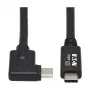 Eaton Tripp Lite Series USB-C Cable (M/M) - USB 3.2 Gen 2, Thunderbolt 3, 100W PD Charging, Right-Angle Plug, Black, 1 m (3.3 ft.)