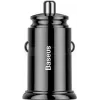 Baseus Circular PD QC4.0+ 30W Car Charger with Dual Ports (USB-C + USB-A) - Black