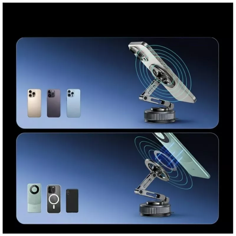 USAMS ZJ087 Universal Magnetic Phone Holder for Car, Home, Office - Black