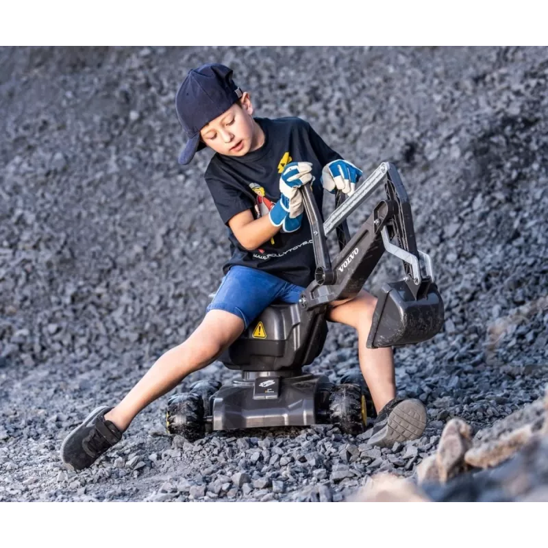 MILLY MALLY Rolly Toys Digger Volvo Ride-On Toy