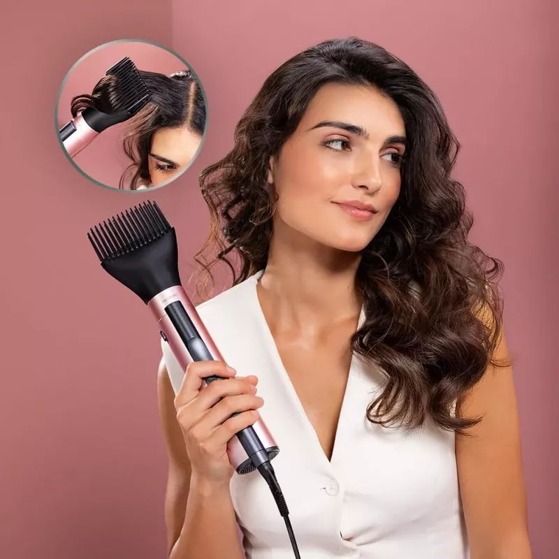 Cecotec CeramicCare 10in1 AirBrush Hot Air Brush 1200W Black/Pink