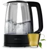 Cecotec ThermoSense 320 Clear Electric Kettle 2200 W 1.7 L Glass Black/Transparent