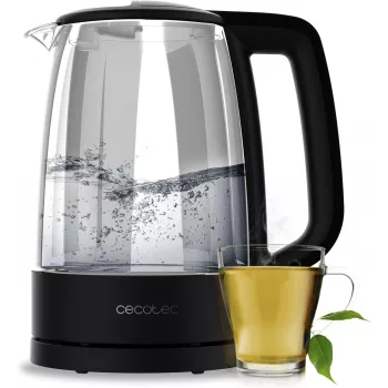 Cecotec ThermoSense 320 Clear Electric Kettle 2200 W 1.7 L Glass Black/Transparent