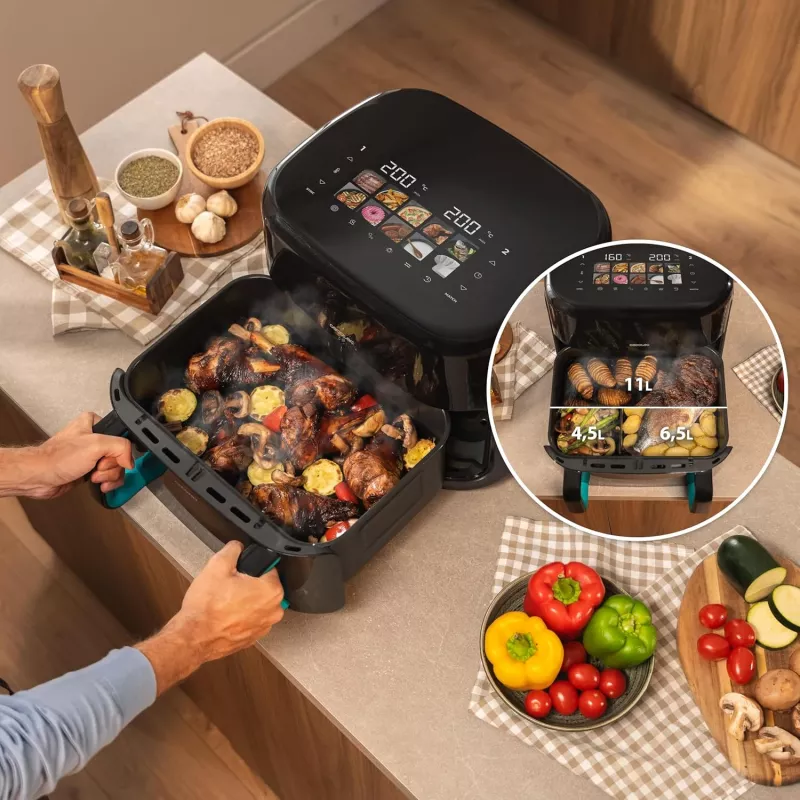 Cecotec Cecofry&Grill Smokin'Prime 11000 Double Hot Air Fryer 11L 2800W Black