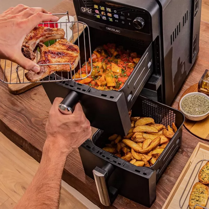 Cecotec Double Hot Air Fryer Cecofry DuoLevel 10000, 2400 W, 10 L, Black