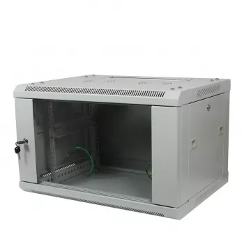 ALLNET 19-inch Wall-Mounted Enclosure 18U 1-Piece T600mm Light Grey Disassembled Flat Pack SMA Series