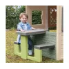 SMOBY Life Children's Picnic Table Green/Grey