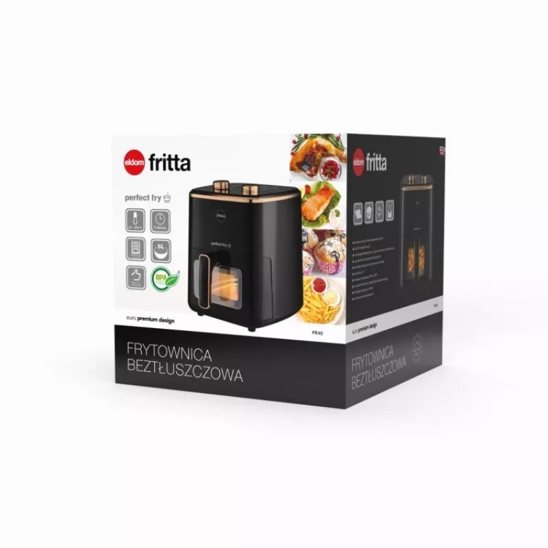 ELDOM FR45 FRITELO 1500 W Fat-Free Fryer, Black