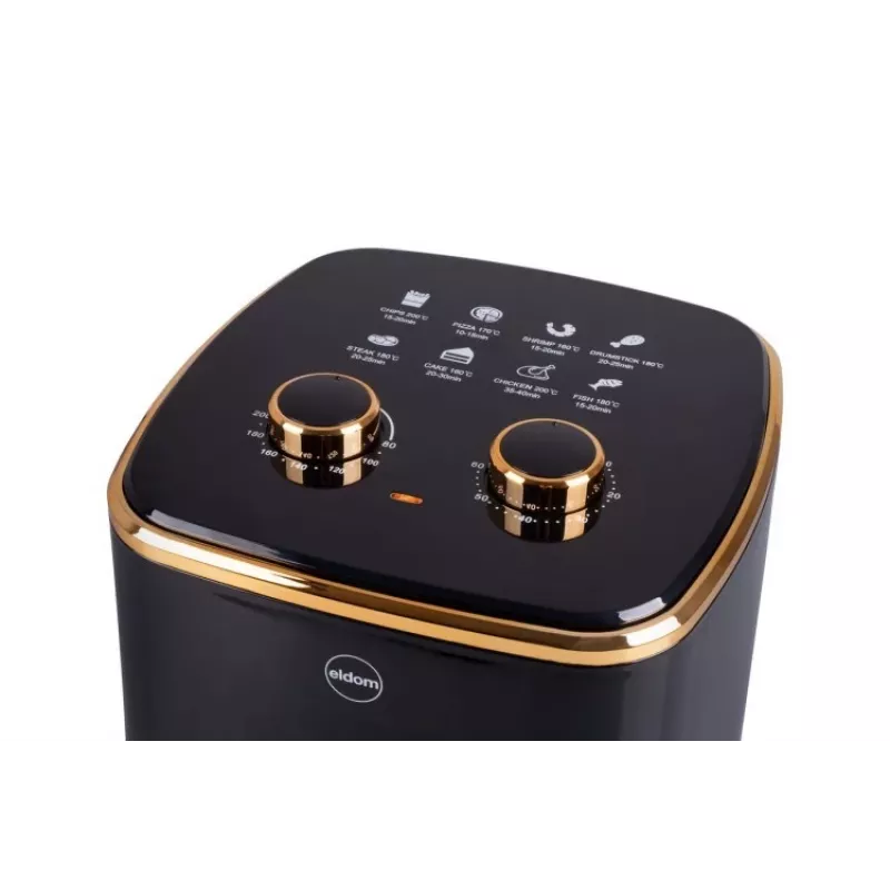 ELDOM FR45 FRITELO 1500 W Fat-Free Fryer, Black