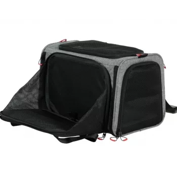 ZOLUX NOMAD L Expandable Pet Carrier 48×30.8×30.5 cm Grey/Black
