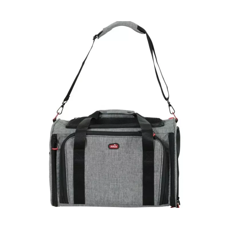 ZOLUX NOMAD L Expandable Pet Carrier 48×30.8×30.5 cm Grey/Black