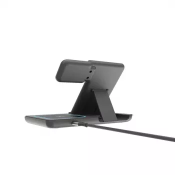 Gembird TA-WPC31S-01-BK 3-in-1 Foldable Wireless Charger Stand, 15W, Samsung Watch, Black