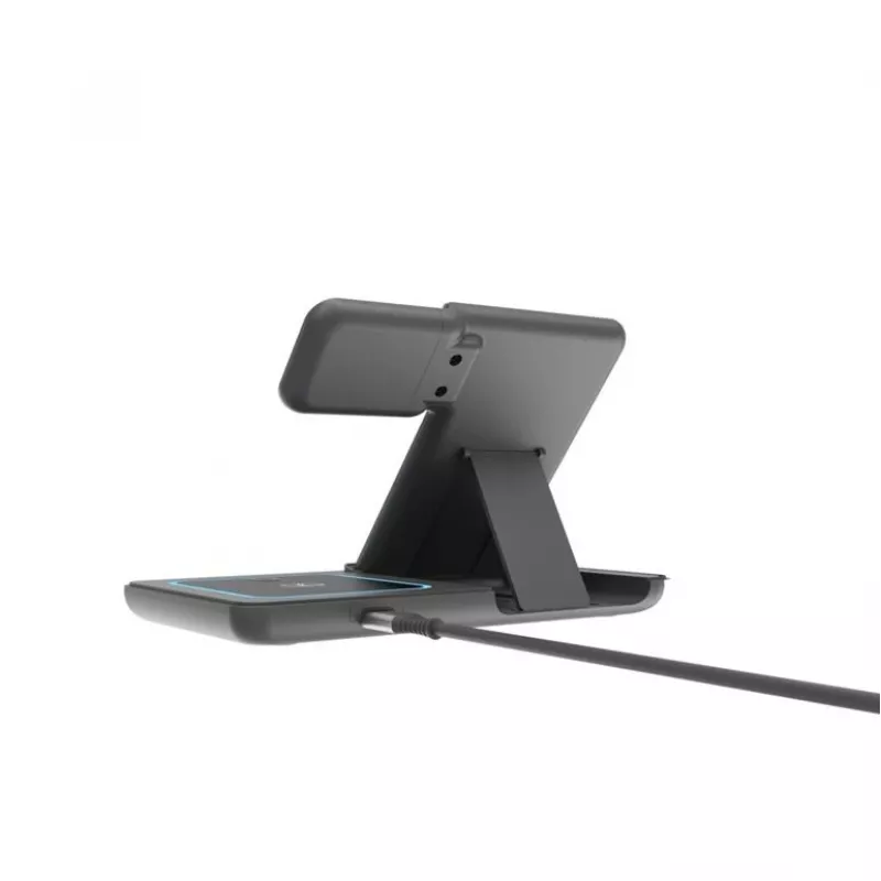 Gembird TA-WPC31S-01-BK 3-in-1 Foldable Wireless Charger Stand, 15W, Samsung Watch, Black