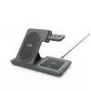 Gembird TA-WPC31S-01-BK 3-in-1 Foldable Wireless Charger Stand, 15W, Samsung Watch, Black
