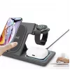 Gembird TA-WPC31S-01-BK 3-in-1 Foldable Wireless Charger Stand, 15W, Samsung Watch, Black