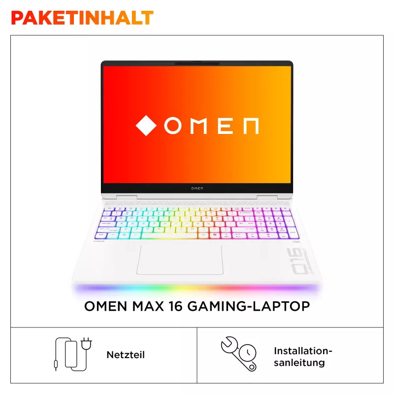 HP OMEN Max 16-ah0195ng Gaming Laptop 16 inch QHD 240Hz Intel Core Ultra 9 275HX 32GB RAM 1TB SSD RTX 5080 Windows 11 Home Shadow Black