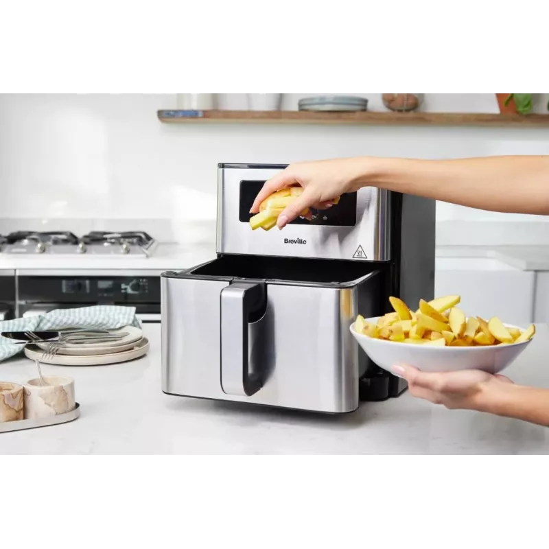 Breville VDF131X Oil-Free Air Fryer, 1.25 kg, 1400 W, Black/Silver