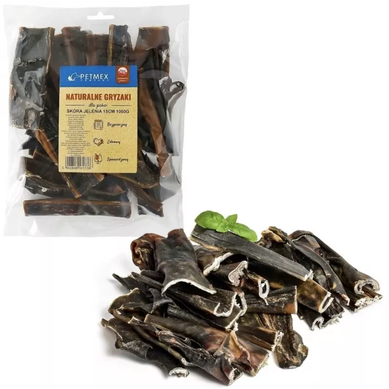 PETMEX Natural Chew Dried Deer Skin for Dogs 1kg