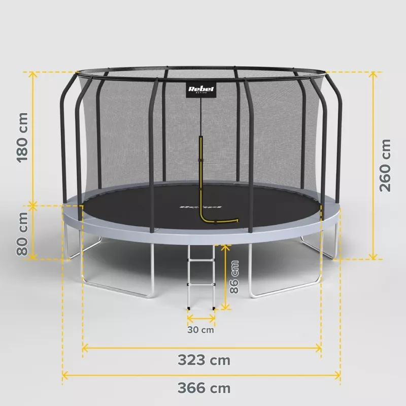 REBEL ACTIVE TRAMPOLINE PRO 12FT/366CM