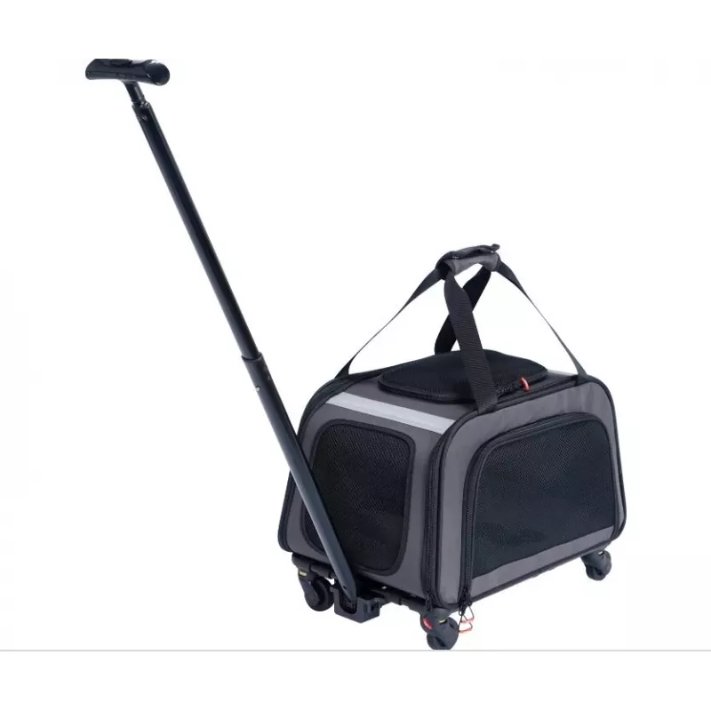 ZOLUX NOMAD Pet Carrier on Wheels for Dogs and Cats 47x32x27 cm Black