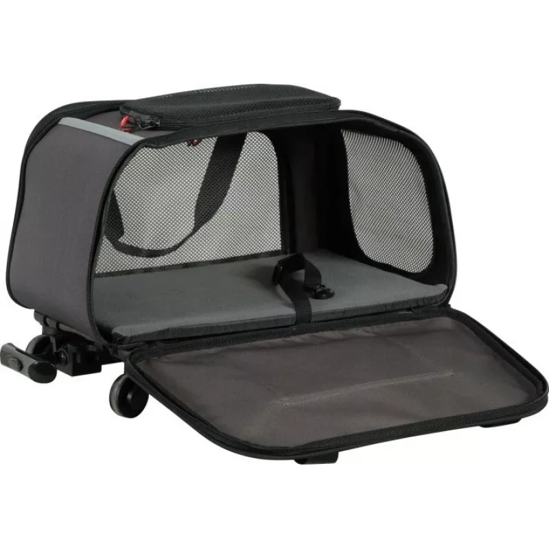 ZOLUX NOMAD Pet Carrier on Wheels for Dogs and Cats 47x32x27 cm Black