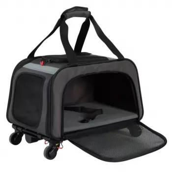 ZOLUX NOMAD Pet Carrier on Wheels for Dogs and Cats 47x32x27 cm Black
