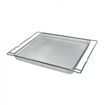 MPM-AFY AirFryer Grill Plate - Perforated Stainless Steel Tray for Air Fryers, Black