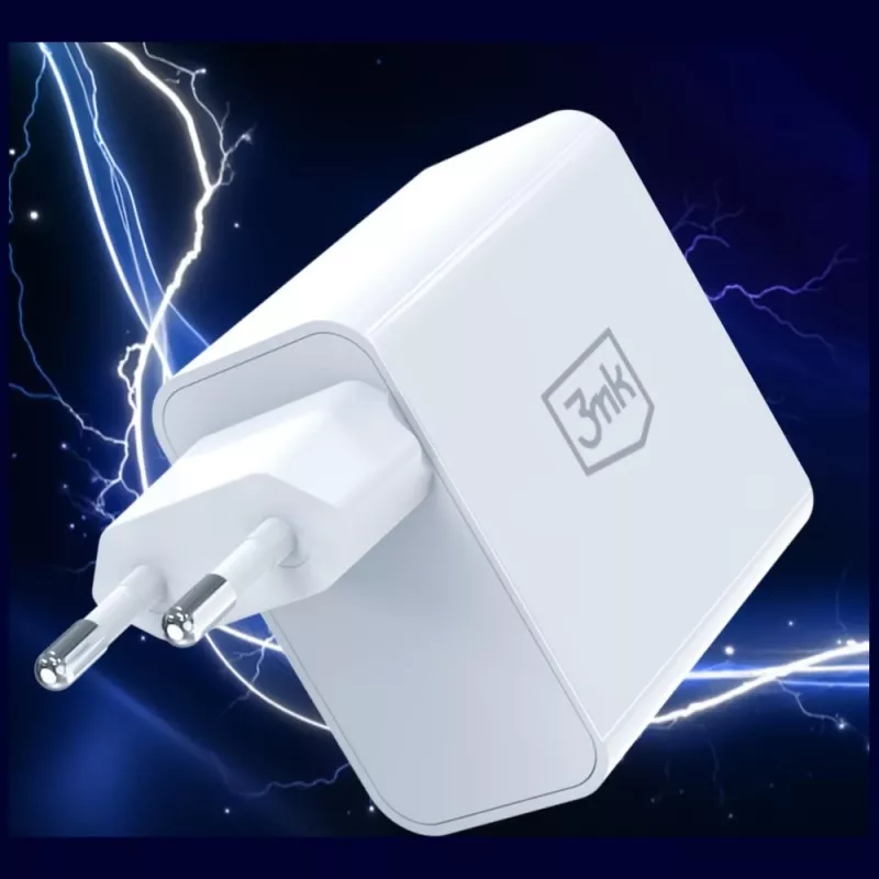 3MK FlowPower 45W PD 3.0 QC4+ GaN Charger White