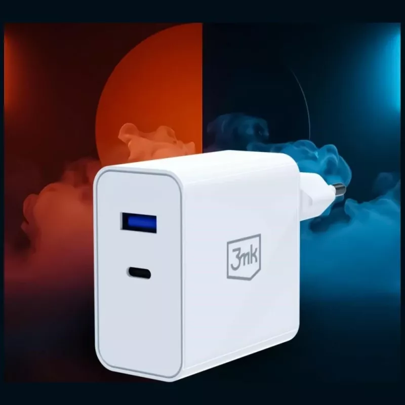 3MK FlowPower 45W PD 3.0 QC4+ GaN Charger White