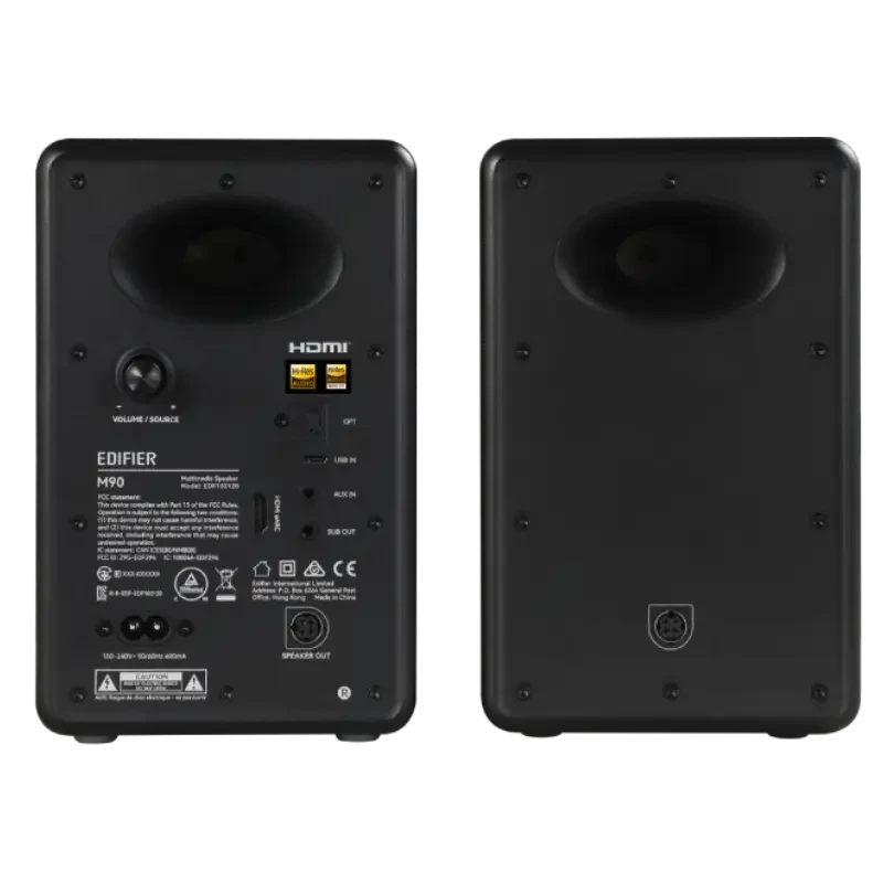 Edifier M90 Compact Active 2.0 Speakers, Black