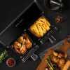 ELDOM FR210 DualCrisp Double Air Fryer, 2200 W, 8 L Capacity, LED Display, Black