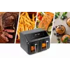 ELDOM FR210 DualCrisp Double Air Fryer, 2200 W, 8 L Capacity, LED Display, Black