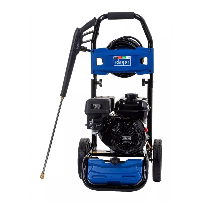 Scheppach HCP5000 High-Pressure Cleaner 180 bar 2700 W with Hose Reel, Detergent Tank, and Accessories
