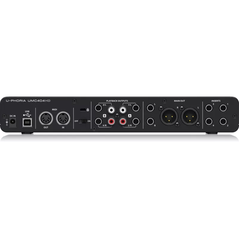Behringer UMC404HD USB Audio Interface 4x4 24-bit/192 kHz with MIDAS Preamps