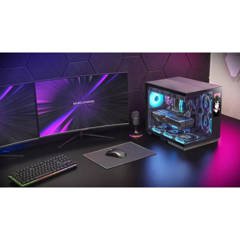 Tacens Mars Gaming MCMIRAGE Midi Tower Computer Case Black