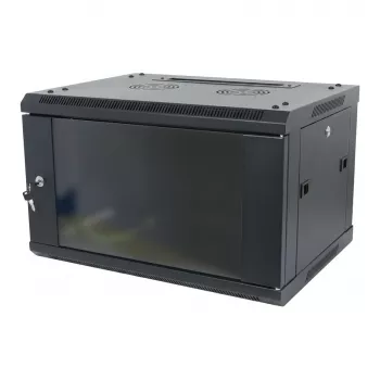 ALLNET SMA-Series 19 inch Wall-Mount Enclosure 12U 1-Piece 600mm Depth Black Flat Pack