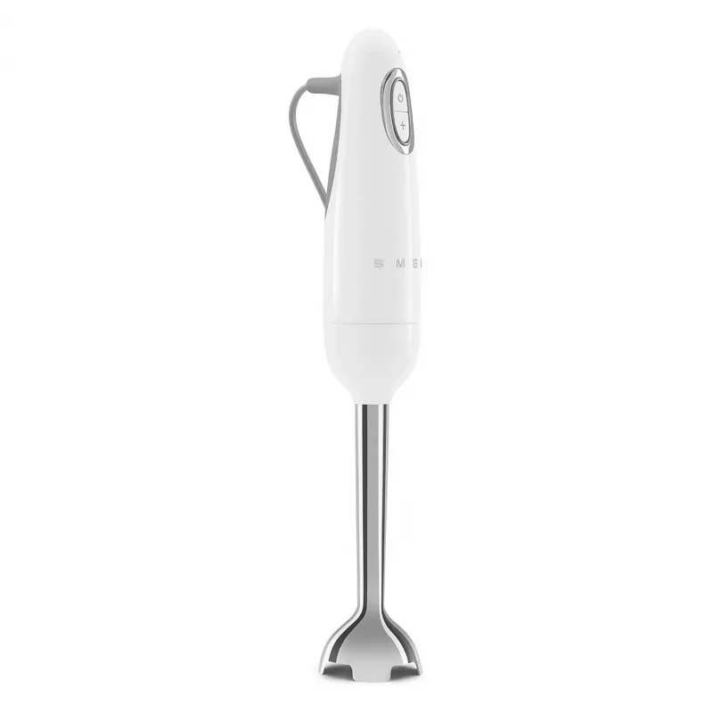 SMEG HBF03WHEU Immersion Blender, 700W, Stainless Steel Blending Arm, White