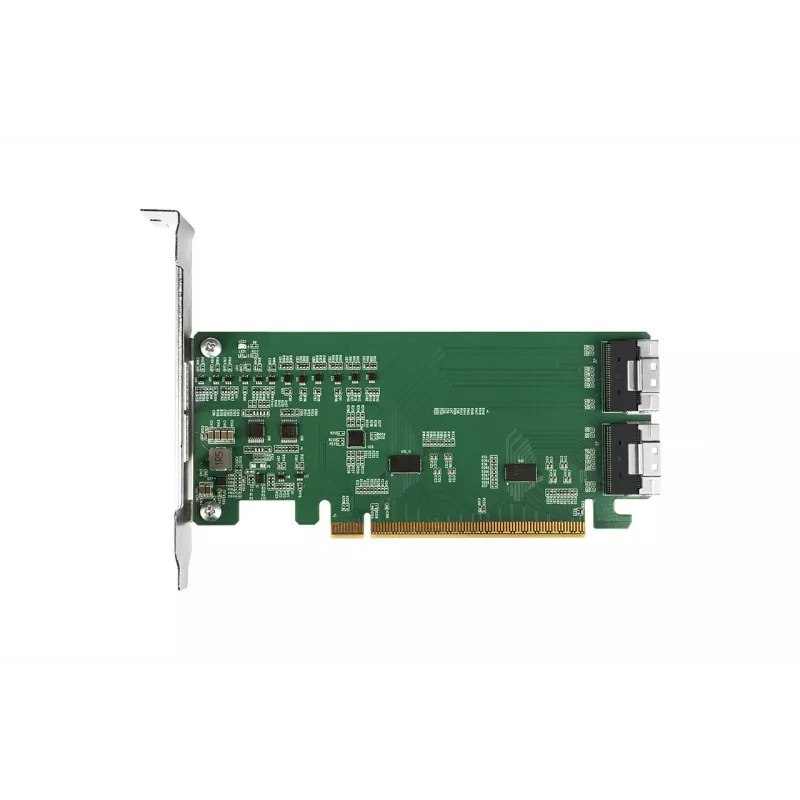 ICY DOCK EXLink MB308A PCIe 4.0 x16 NVMe Adapter Card with 2 x SlimSAS 8i (SFF-8654) Connectors & Redriver