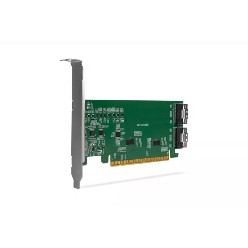 ICY DOCK EXLink MB308A PCIe 4.0 x16 NVMe Adapter Card with 2 x SlimSAS 8i (SFF-8654) Connectors & Redriver