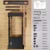 ONKRON FPRO2L-30-B Mobile Floor Stand for 55-100 inch TVs, Black
