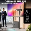 ONKRON FPRO2L-40-B TV Floor Stand for 55-100 inch TVs, Black, 100kg Capacity, Mobile AV Cart