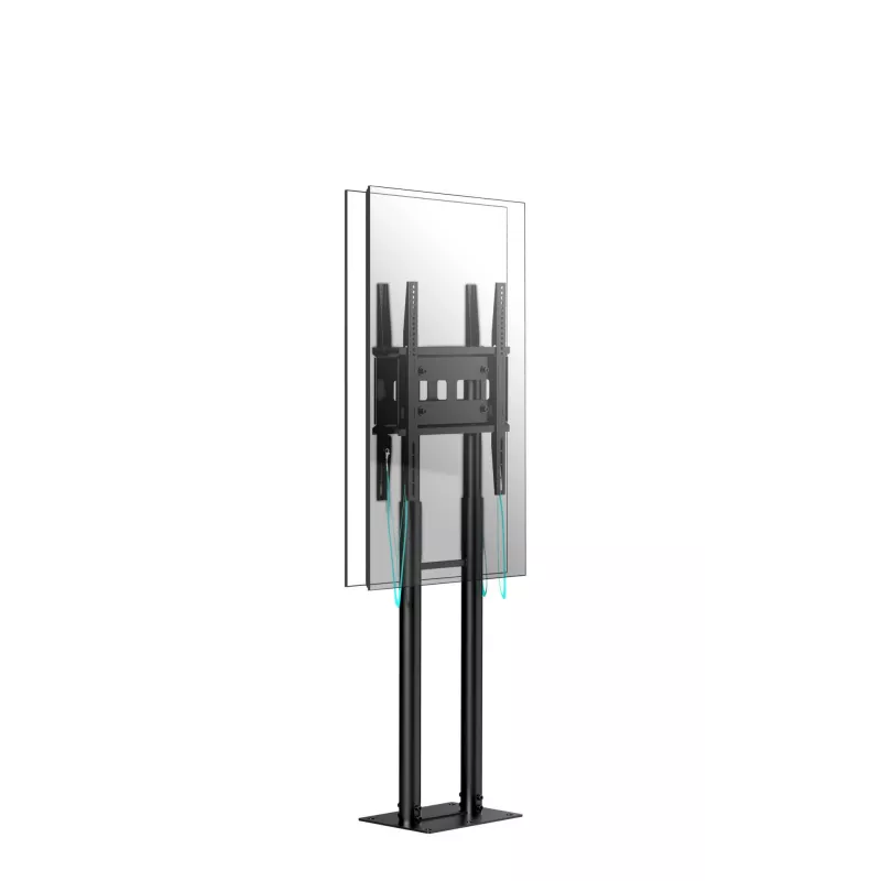 ONKRON FPRO2L-20-B Mobile TV Cart Stand for 55 inch-100 inch TVs, Black