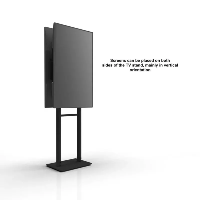 ONKRON FPRO2L-20-B Mobile TV Cart Stand for 55 inch-100 inch TVs, Black