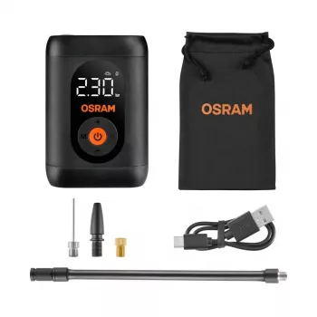 OSRAM TyreInflate 1600 Essential 12V Car Tyre Inflator Compressor 80 PSI Analog Gauge