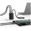 USAMS JC Series CC266 65W GaN Fast Charger with Built-in USB-C Cable, Black