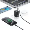 USAMS JC Series CC266 65W GaN Fast Charger with Built-in USB-C Cable, Black